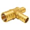 Apollo 3/4 in. x 1/2 in. x 1/2 in. Brass PEX Barb Tee APXT341212 - alternate 5